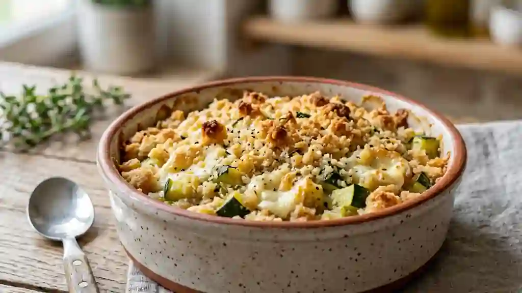 Crumble courgette chèvre au sablé croustillant - Photo de présentation