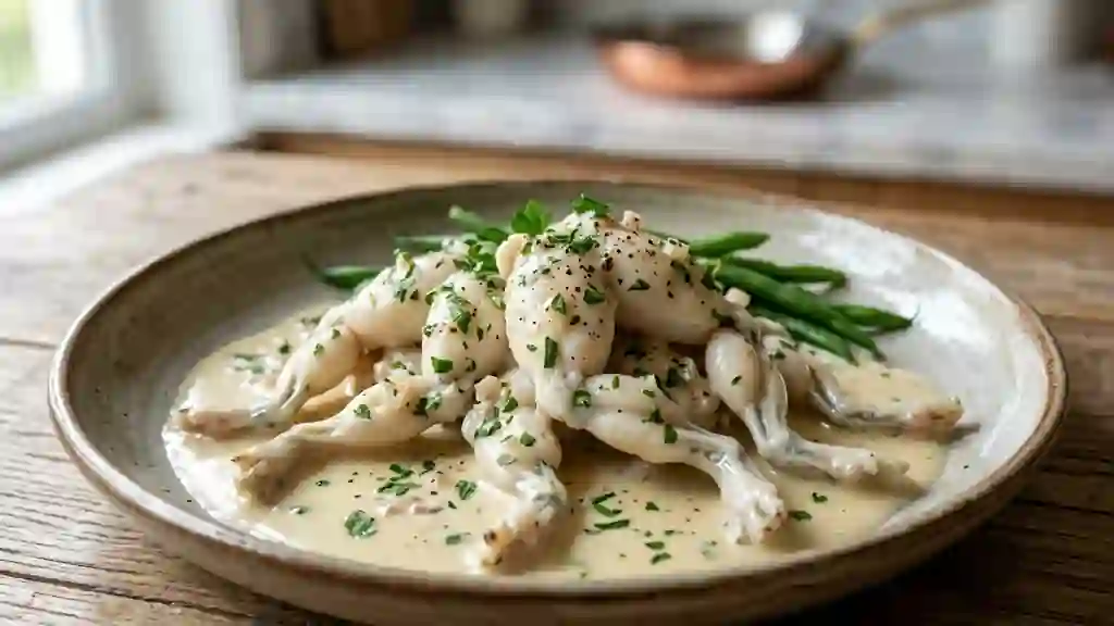 Cuisses de grenouilles fondantes au vin blanc - Photo de présentation
