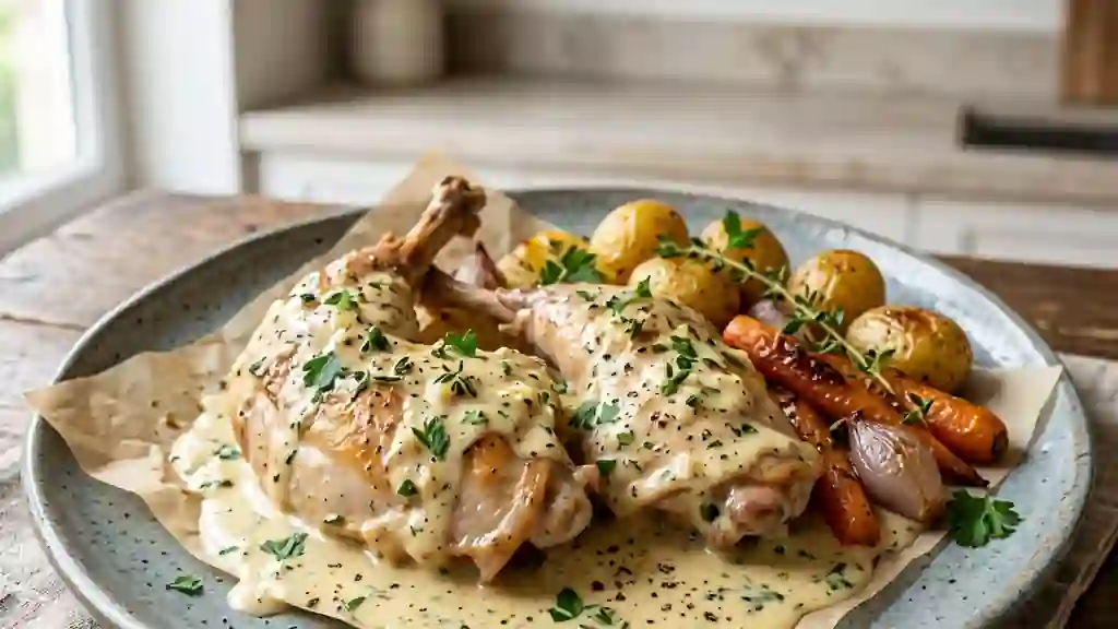 Lapin fondant à la crème citronnée - Photo de présentation