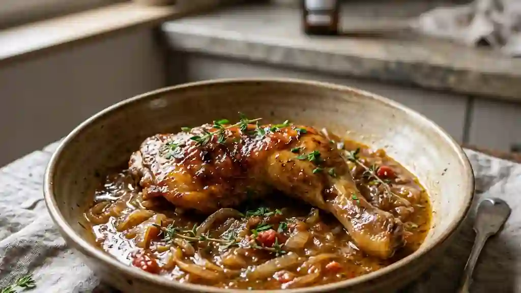 Cuisses de poulet fondantes au pastis - Photo de présentation