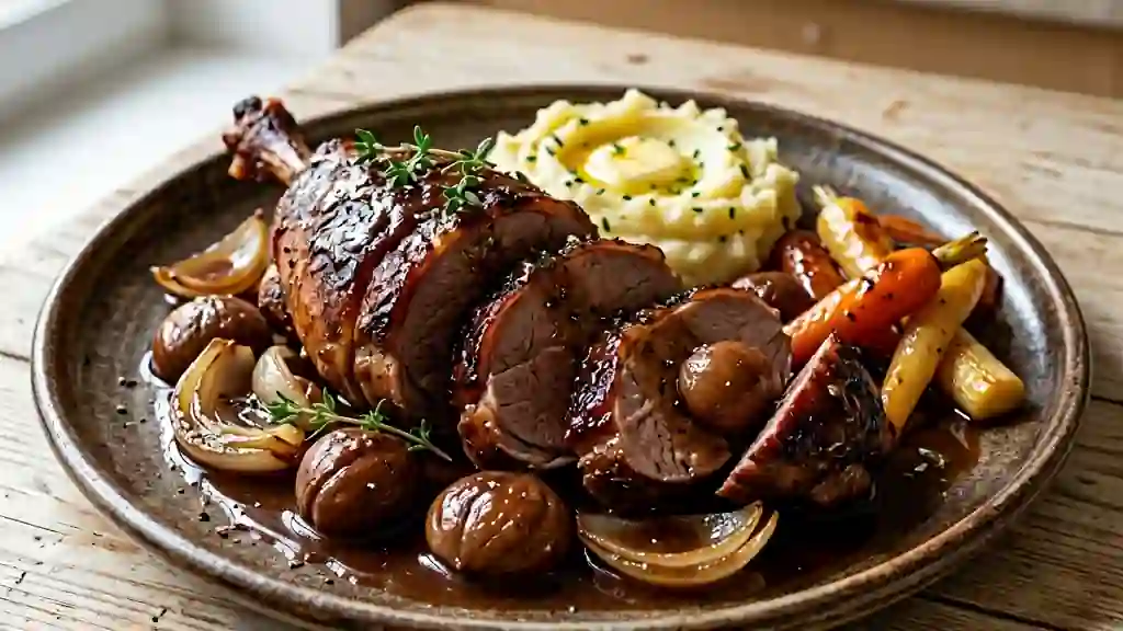 Cuissot de marcassin confit aux marrons - Photo de présentation