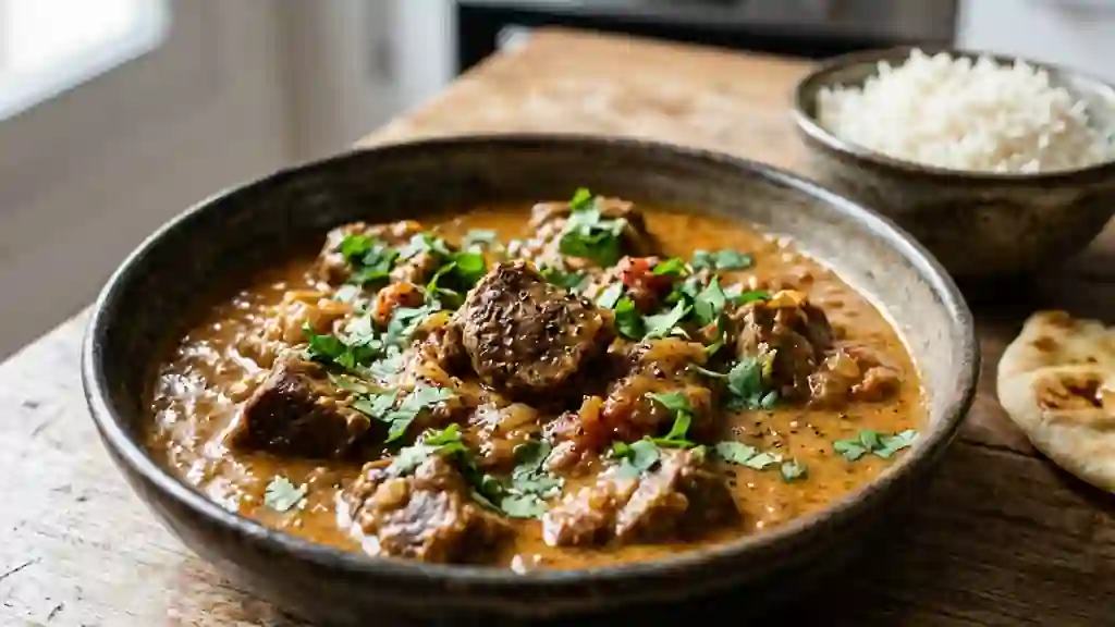 Curry d'agneau fondant au lait de coco - Photo de présentation