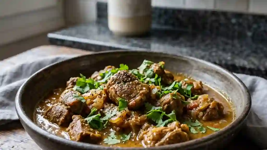 Curry d'agneau fondant au lait de coco - Photo de présentation