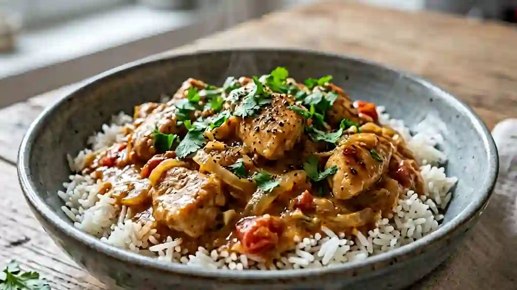 Dinde au curry rouge et coco crémeux - Photo de présentation