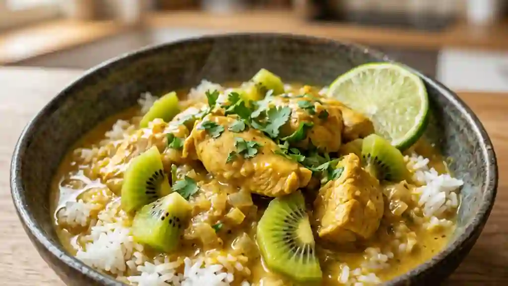 Curry de dindonneau crémeux aux kiwis - Photo de présentation