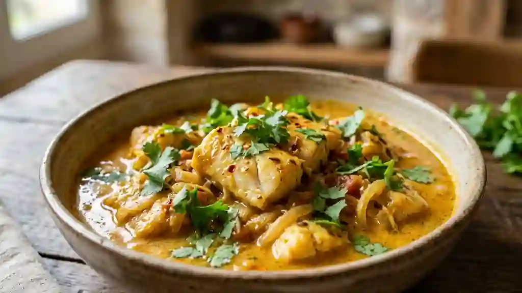Curry de poisson onctueux au lait de coco - Photo de présentation