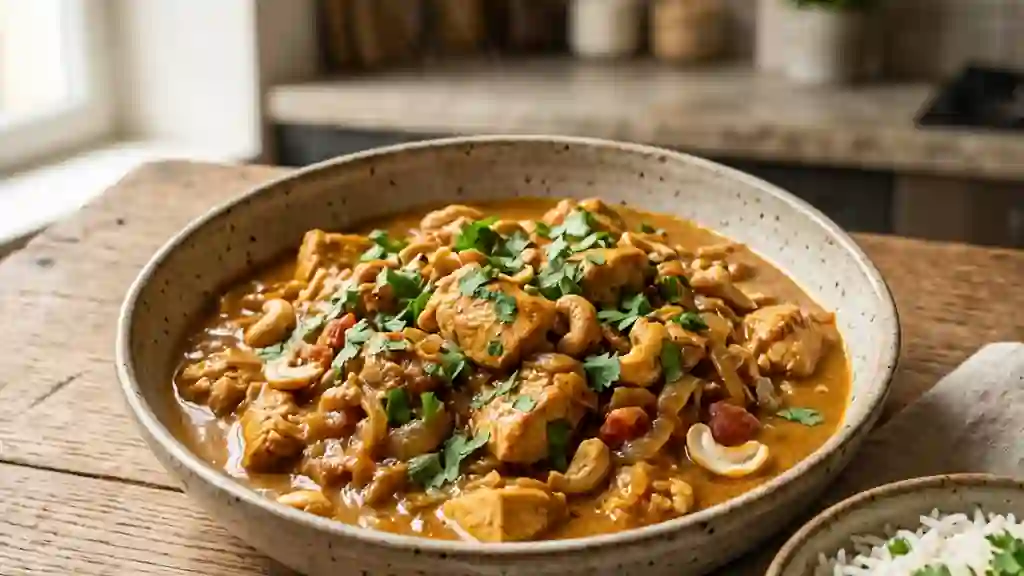 Curry Madras de poulet et cajous croquants - Photo de présentation