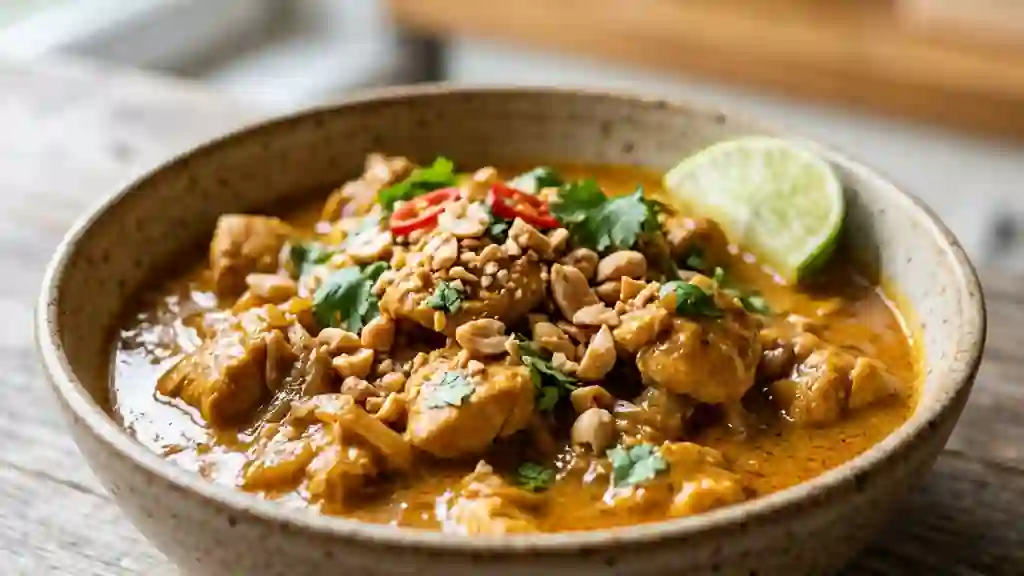 Curry Saté Crémeux et Cacahuètes Grillées - Photo de présentation