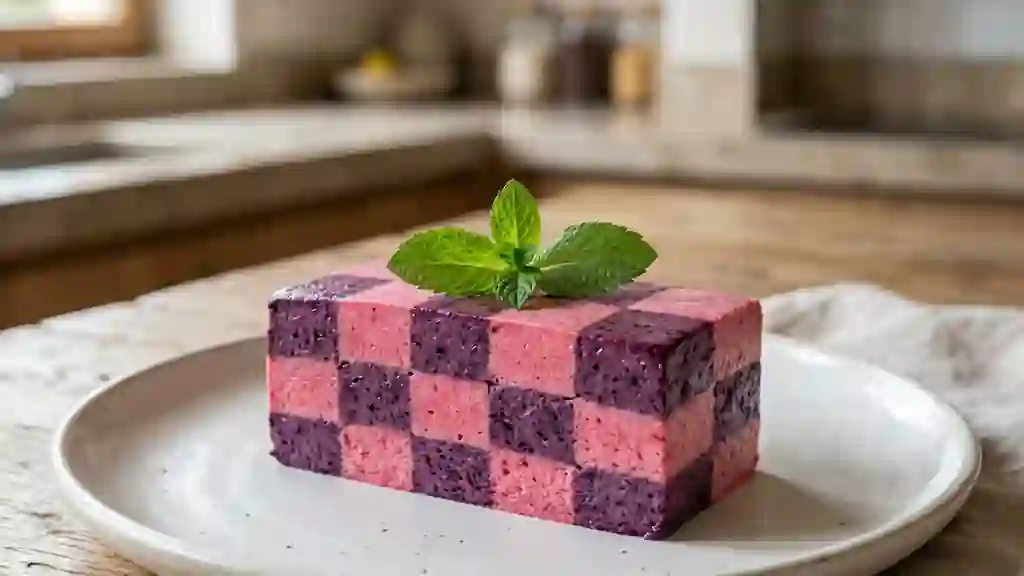 Damier Fondant au Fromage Frais et Fruits - Photo de présentation