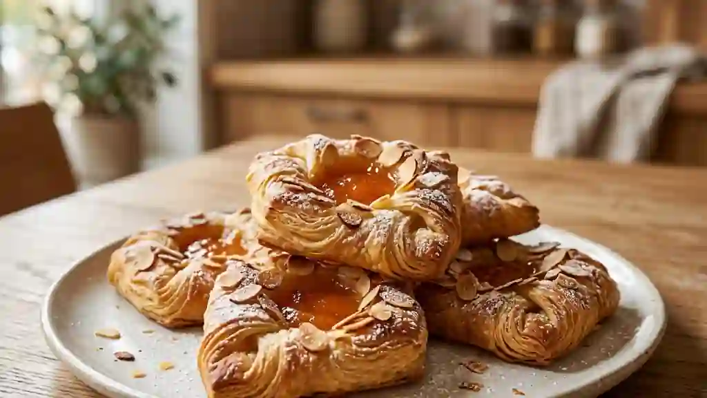 Danish Pastries croustillants à l'abricot - Photo de présentation