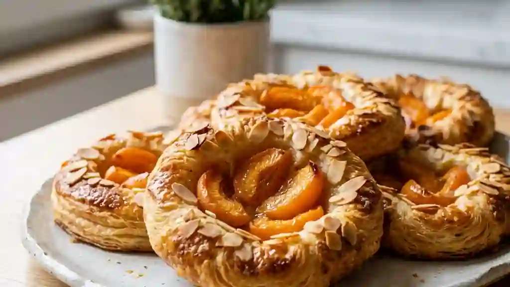 Danoises aux abricots et amandes craquantes - Photo de présentation