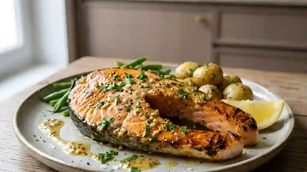 Darnes de saumon grillées à la moutarde - Photo de présentation