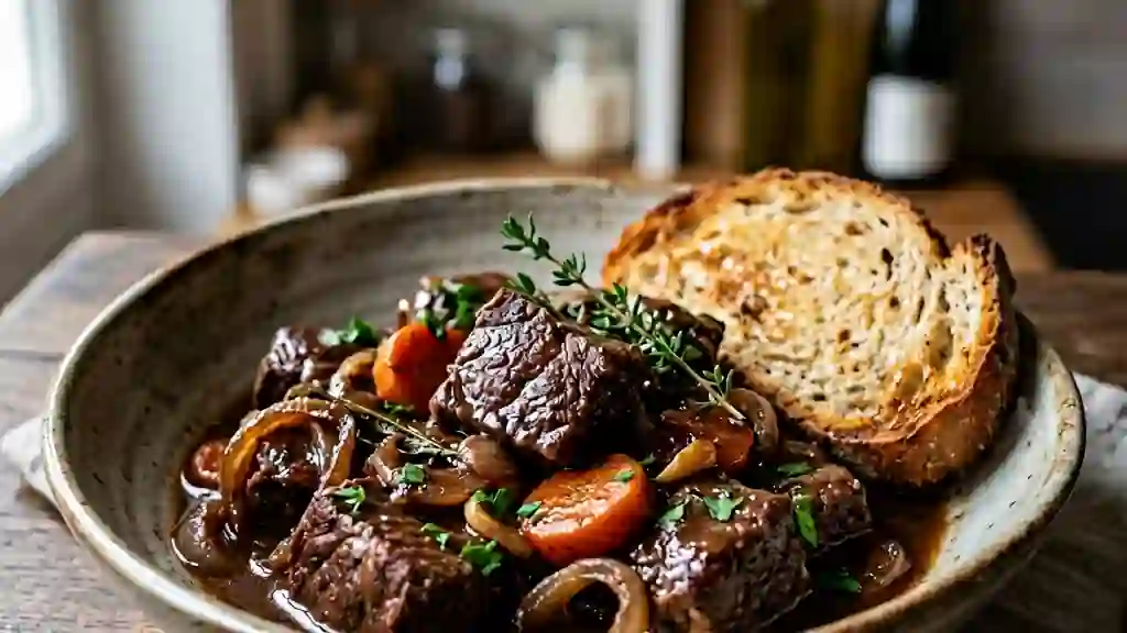 Daube Avignonnaise fondante au vin rouge - Photo de présentation