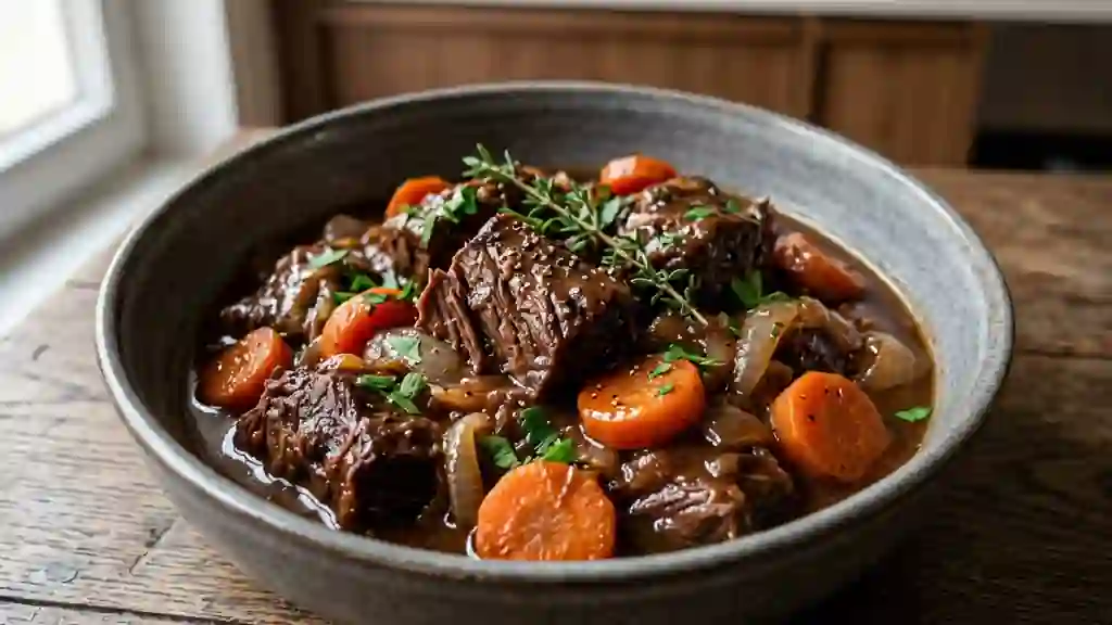 Daube de bœuf fondante à la graisse de canard - Photo de présentation