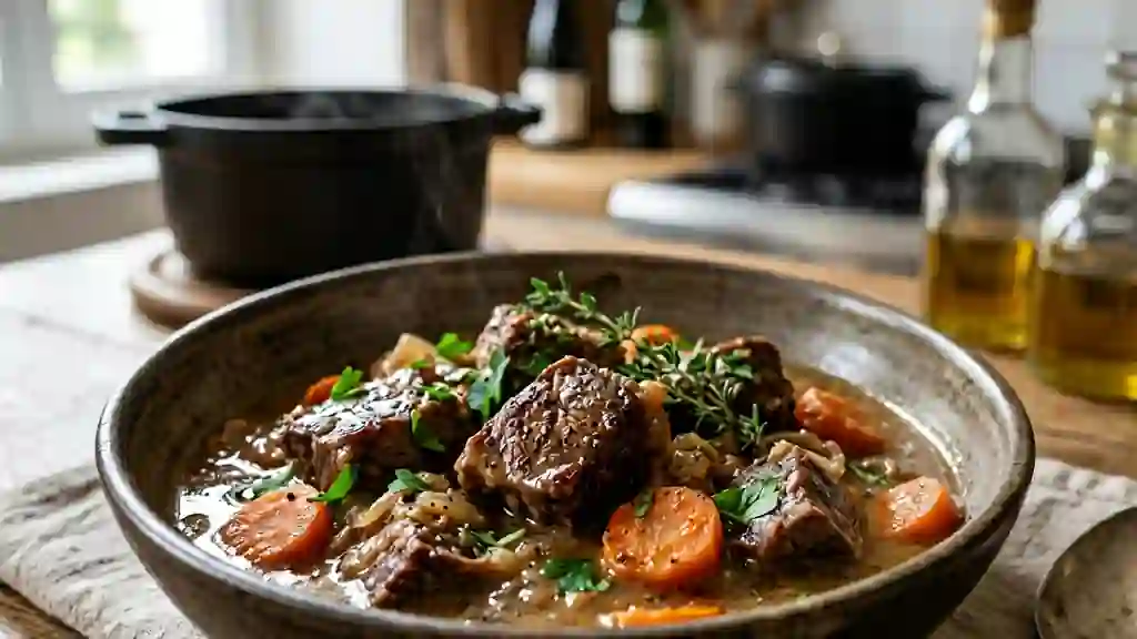 Daube de bœuf fondante au vin blanc - Photo de présentation