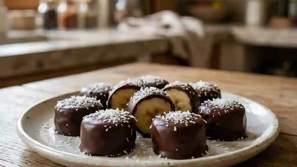 Bouchées de banane au chocolat craquant - Photo de présentation