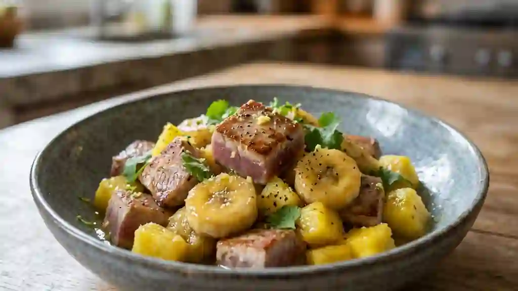 Thon Saisi au Gingembre et Fruits Tropicaux - Photo de présentation