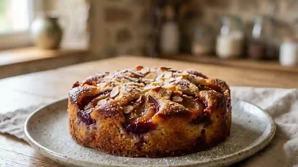 Moelleux fondant aux quetsches et amandes - Photo de présentation