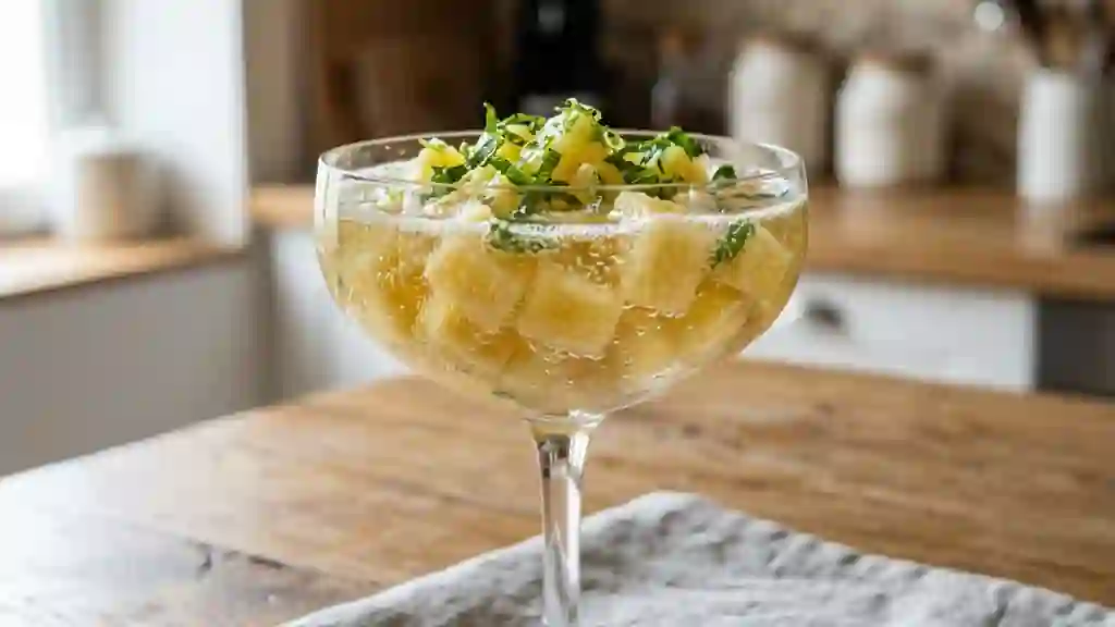 Ananas perlé au champagne et vanille - Photo de présentation