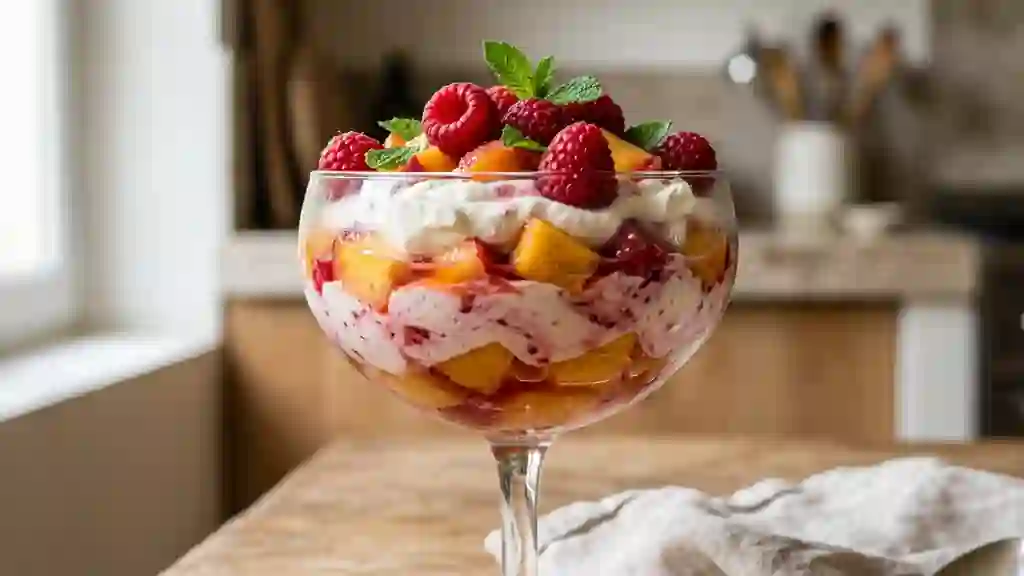 Coupes Fondantes Pêche et Framboise - Photo de présentation