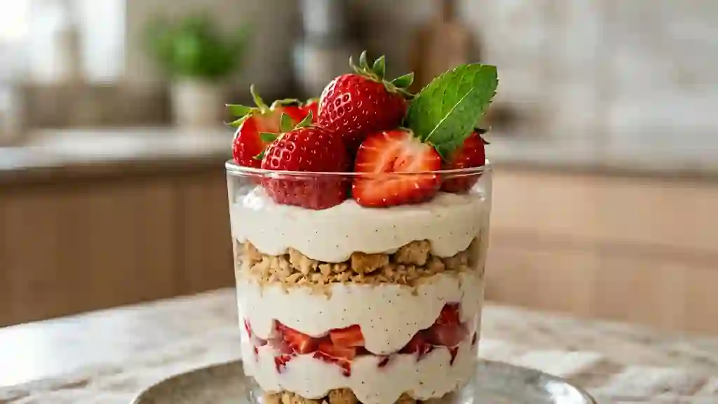 Verrines Onctueuses Fraise et Menthe - Photo de présentation