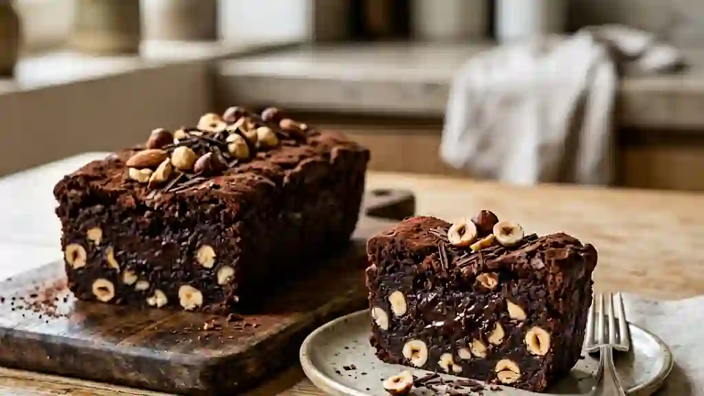 Pavé intense chocolat noir et amandes croquantes - Photo de présentation