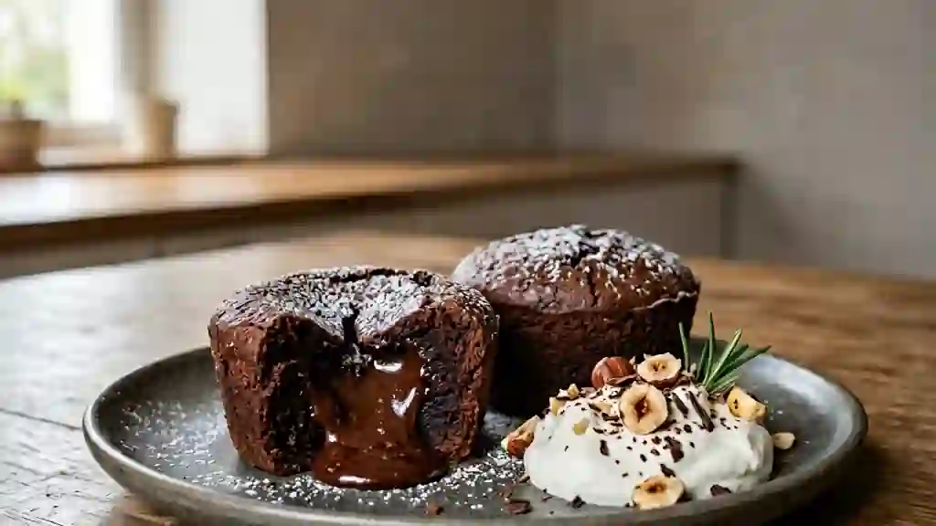 Moelleux chocolat-noisette au cœur fondant - Photo de présentation