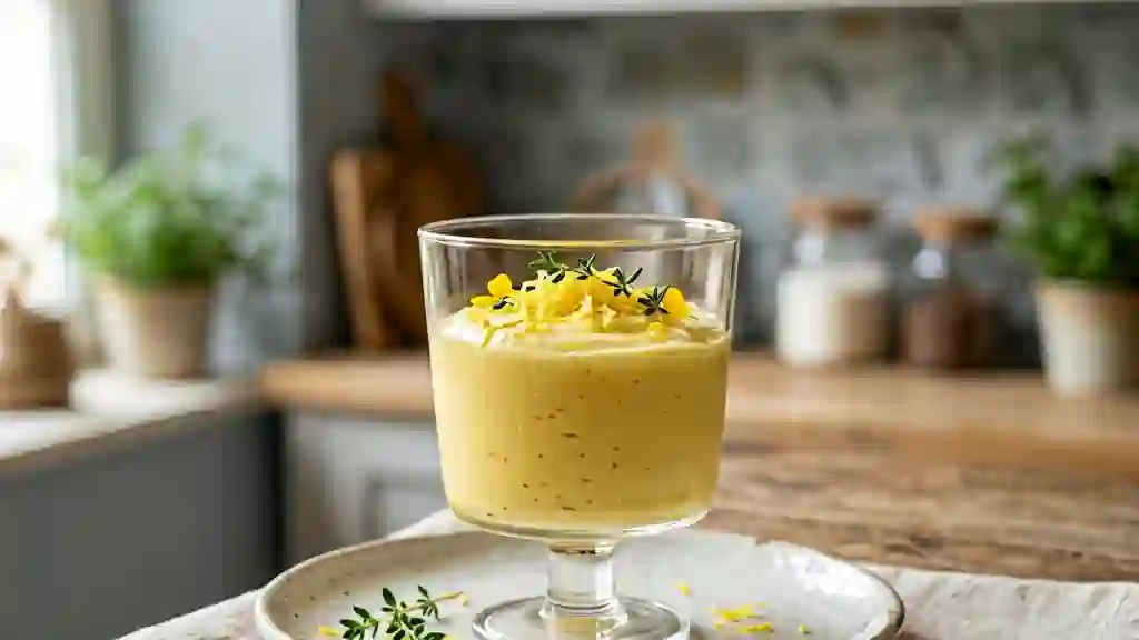 Mousse citronnée fondante au lait concentré - Photo de présentation