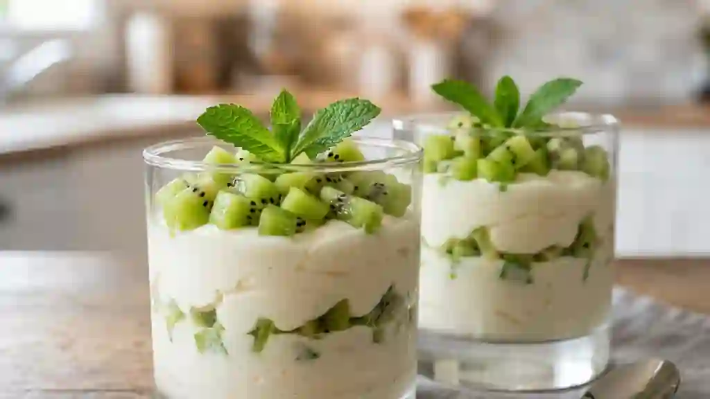 Kiwis onctueux au miel et menthe fraîche - Photo de présentation