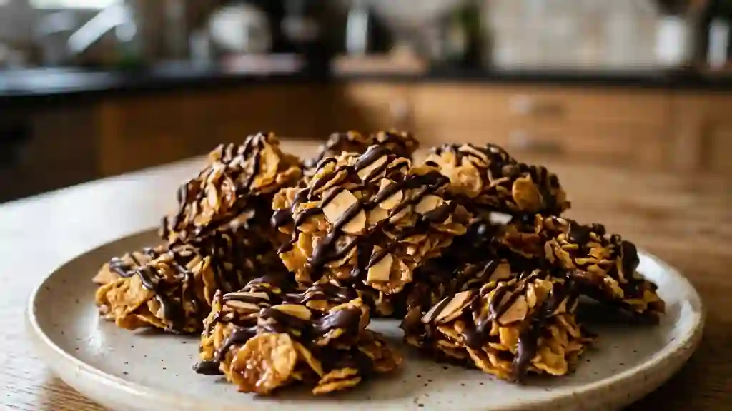 Croustillants Corn Flakes au Miel et Chocolat - Photo de présentation