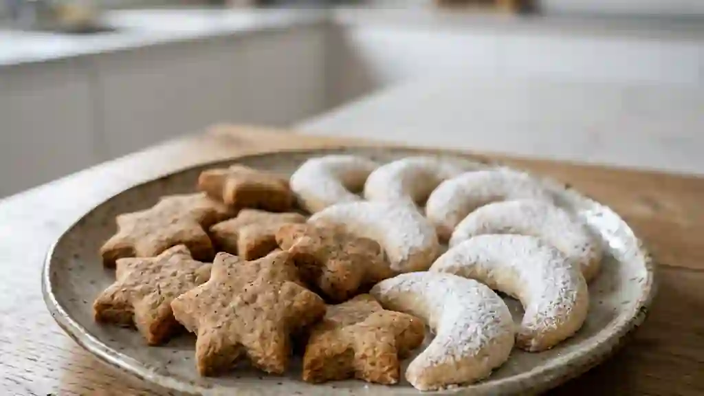 Biscuits cannelle et lunes givrées fondantes - Photo de présentation