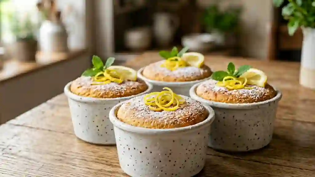Petits fondants crémeux au citron jaune - Photo de présentation