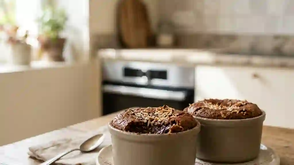 Fondant intense chocolat et noix de coco - Photo de présentation
