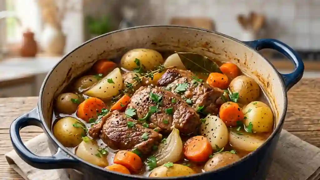 Veau fondant aux primeurs de saison - Photo de présentation