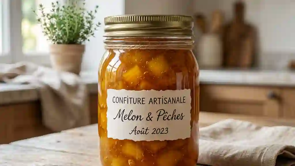 Confiture fondante melon et pêches juteuses - Photo de présentation