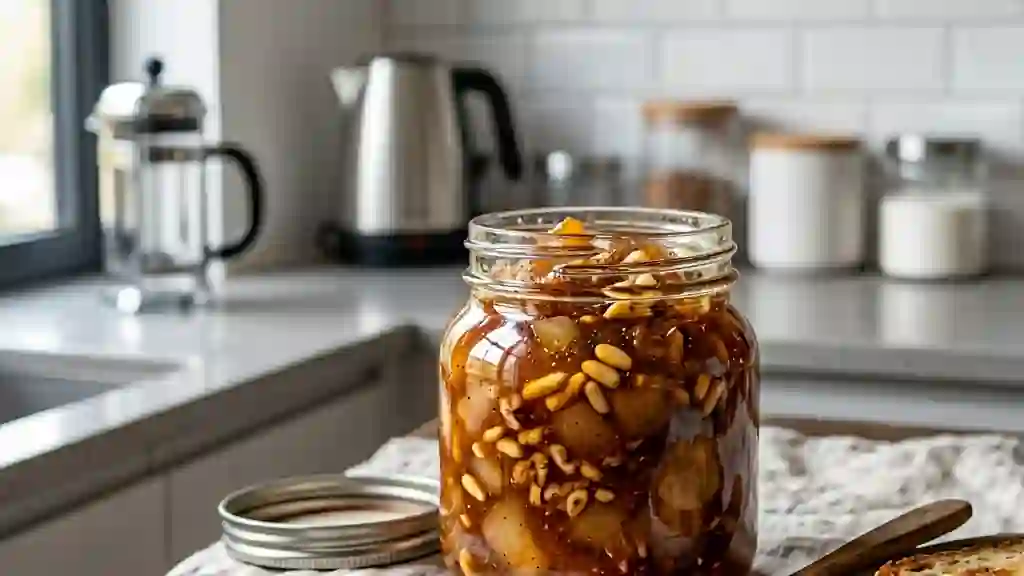 Confiture de poire fondante, vanille et croquant - Photo de présentation