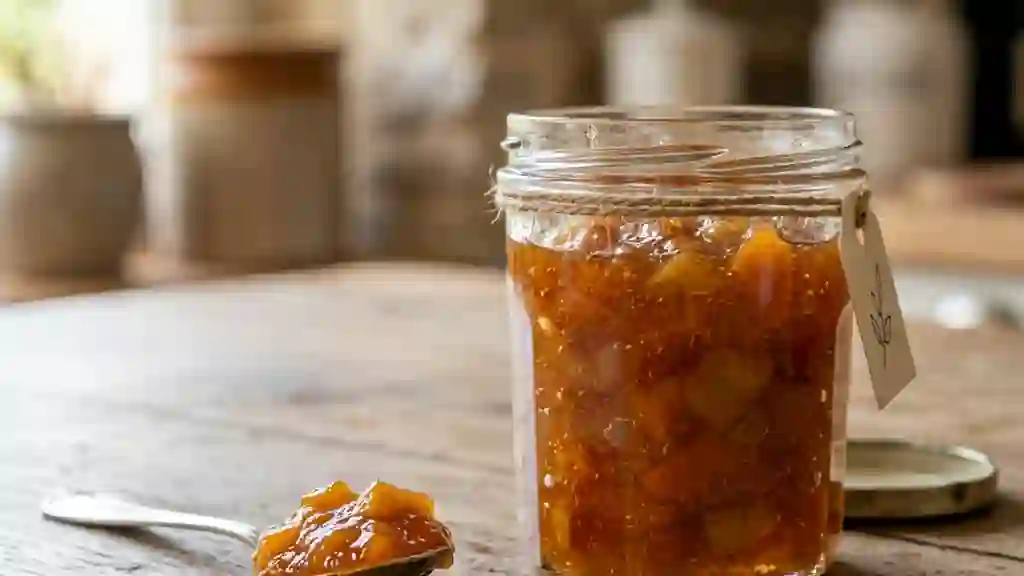 Confiture de rhubarbe acidulée aux abricots - Photo de présentation