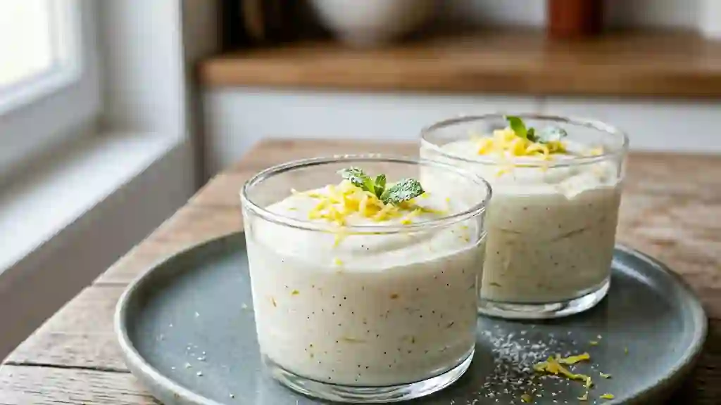 Crème de petits suisses fondante et citronnée - Photo de présentation