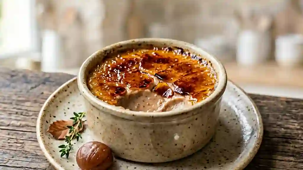 Crème brûlée onctueuse aux marrons - Photo de présentation