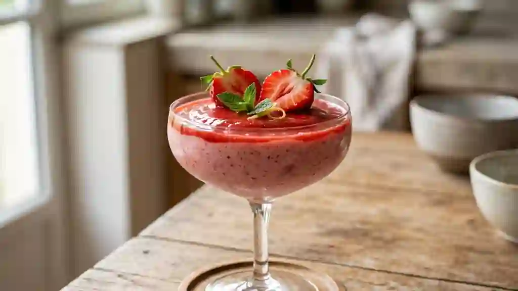 Mousse aérienne aux fraises fraîches - Photo de présentation