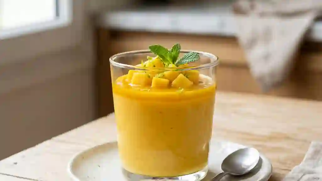 Crème onctueuse à la mangue fraîche - Photo de présentation