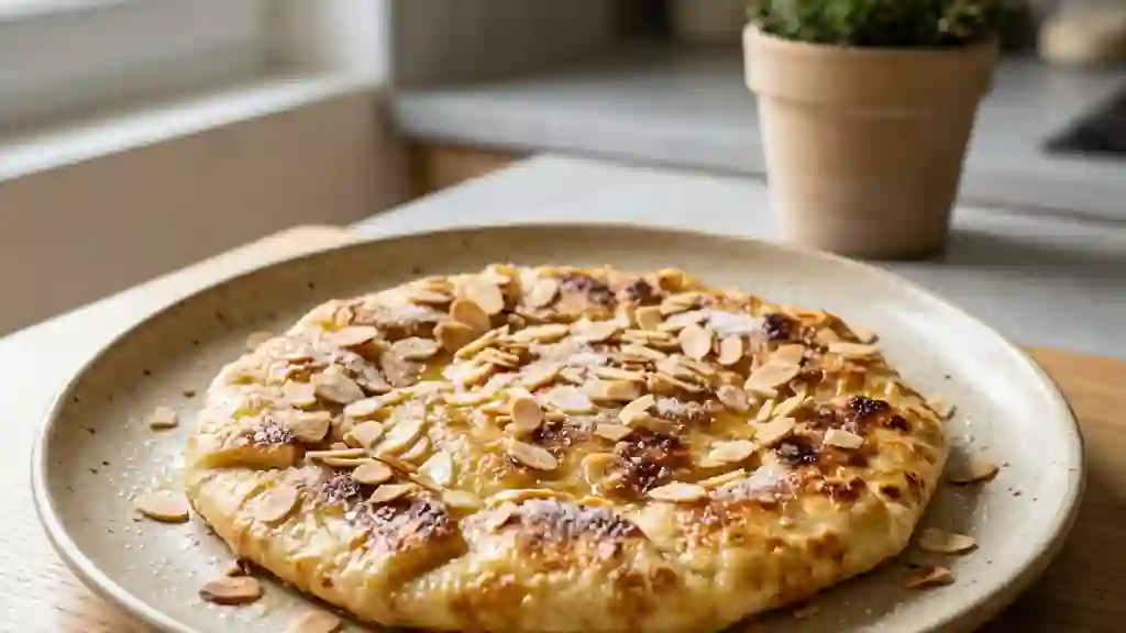 Galette fondante au sucre et amandes torréfiées - Photo de présentation