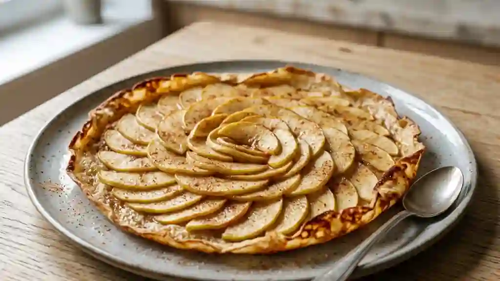 Galette aux pommes caramélisée à la cannelle - Photo de présentation