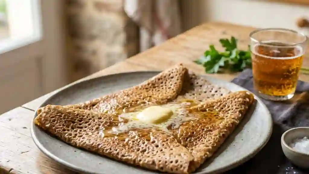 Galette de Sarrasin Croustillante et Beurrée - Photo de présentation