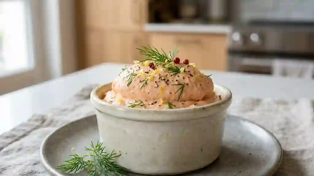 Mousse de saumon onctueuse au citron et aneth - Photo de présentation