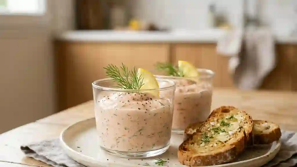 Mousse de saumon soyeuse à l'aneth frais - Photo de présentation