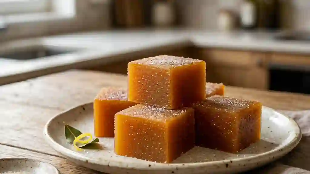 Pâte de coings fondante et ambrée - Photo de présentation