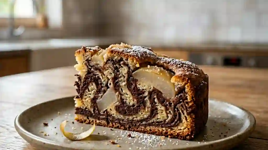 Moelleux marbré poire-chocolat intense - Photo de présentation