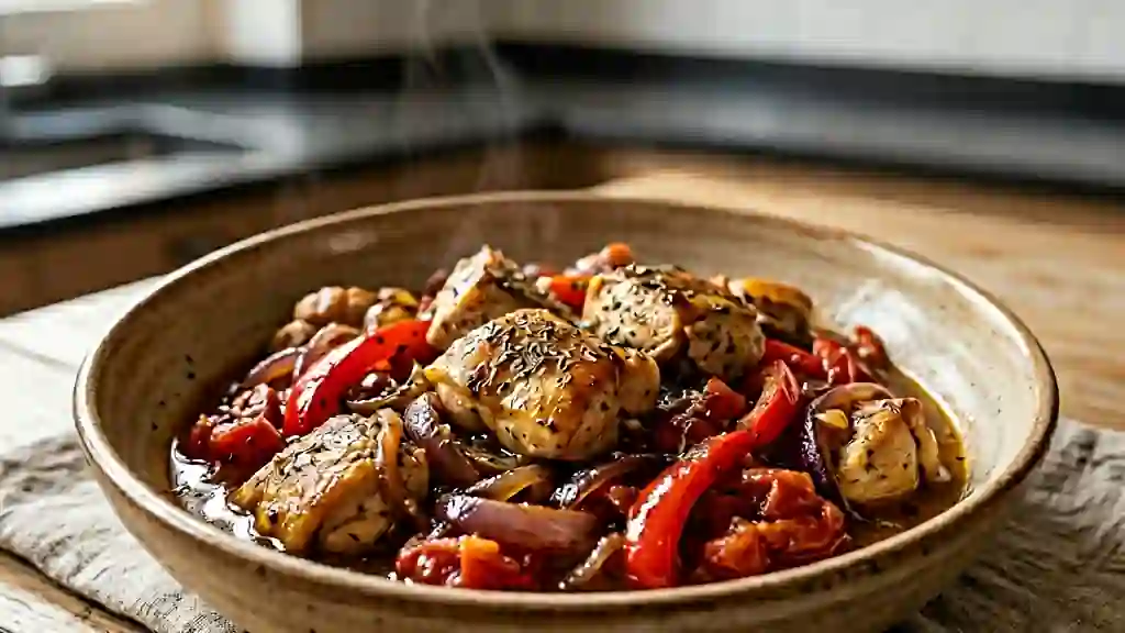Poêlée de poulet Amadeus aux poivrons - Photo de présentation