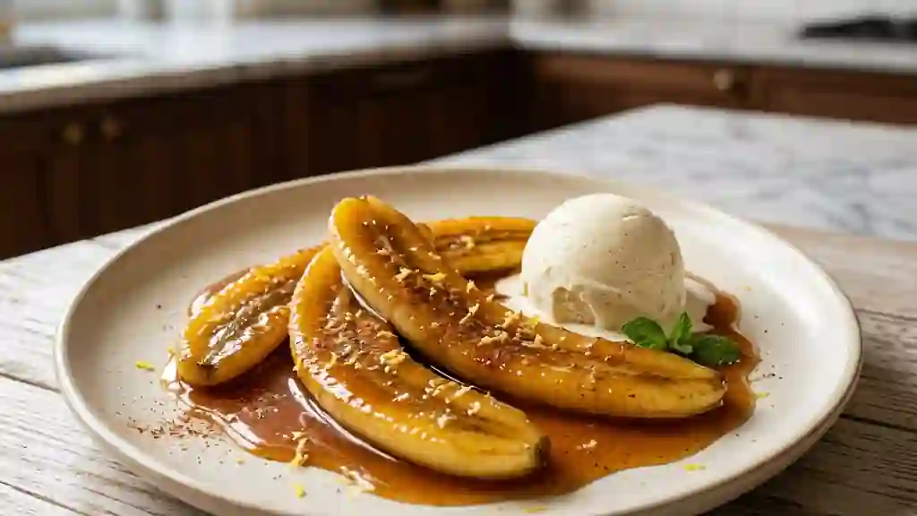 Bananes Caramélisées au Rhum et Cannelle - Photo de présentation